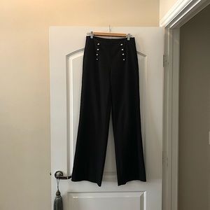 Catherine Malandrino black sailor pants wide leg